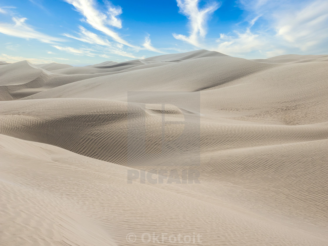 "Sugar dunes, white desert in Oman" stock image