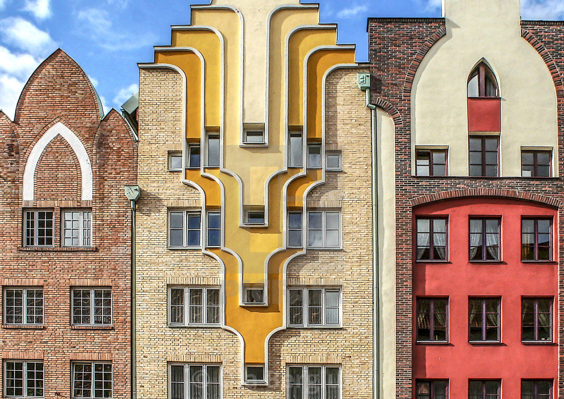 "Facade in Elblag, Poland." stock image