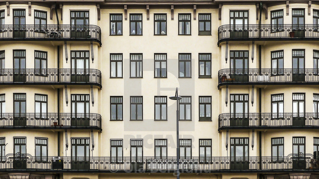 "Facade in Stockholm, Sweden." stock image