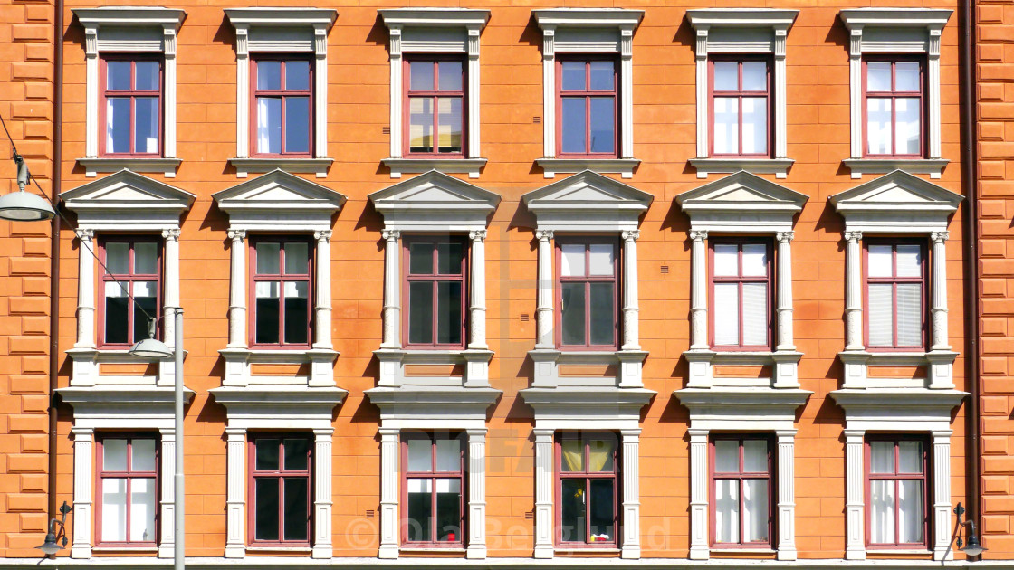 "Facade in Stockholm, Sweden." stock image