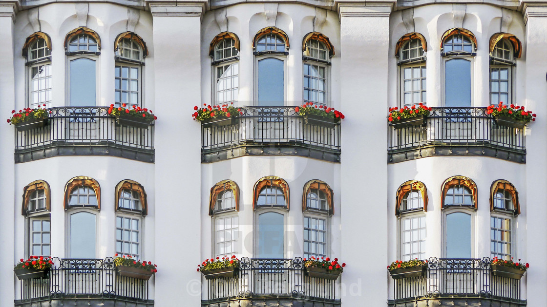 "Facade at Strandvägen in Stockholm, Sweden." stock image