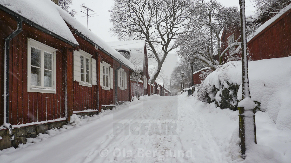 "Winter at Södermalm in Stockholm, Sweden (5)." stock image