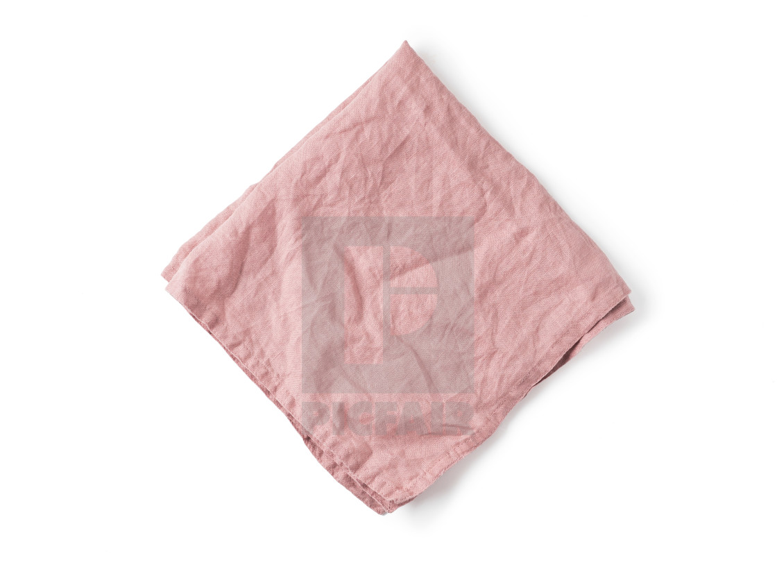 Pink Linen Napkin Isolated On White License Download Or Print For 13 64 Photos Picfair