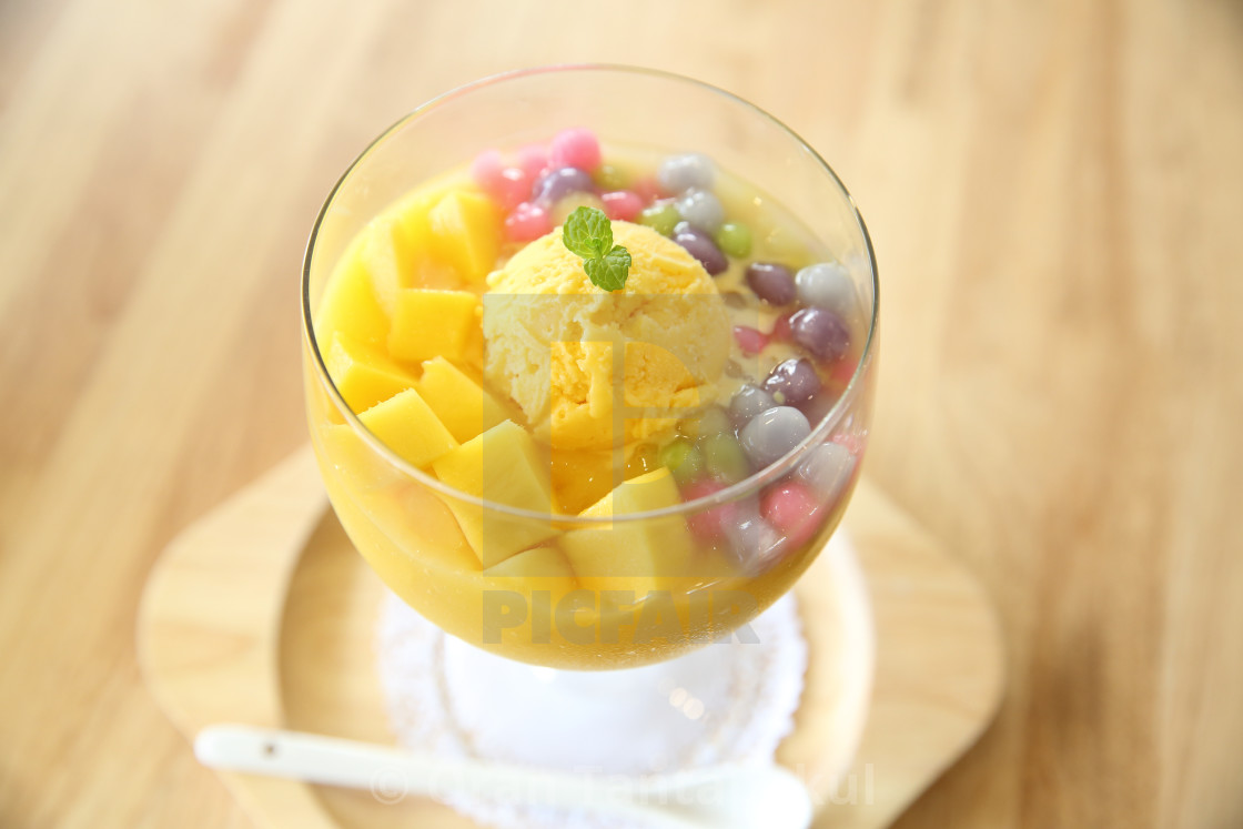 Scoops Of Mango Ice Cream Fruit License Download Or Print For 12 40 Photos Picfair