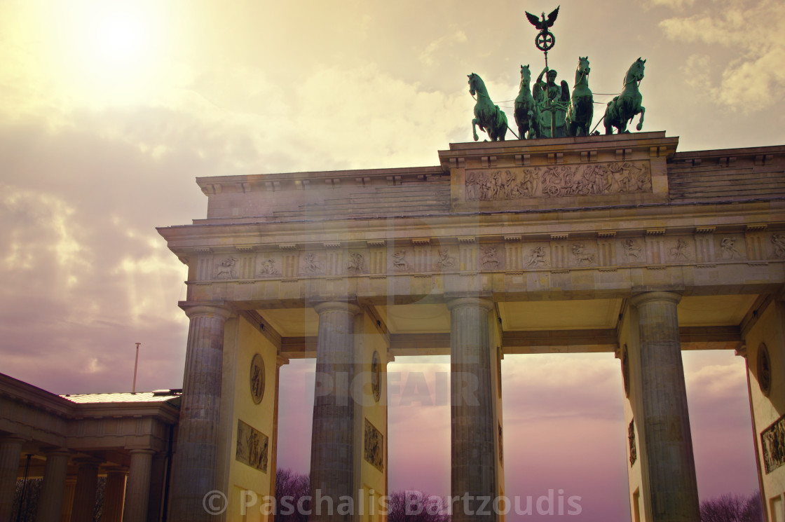 "The Brandenburg Gate in Berlin, Germany." by Paschalis Bartzoudis - $12.25 "The Brandenburg Gate in Berlin, Germany." stock image