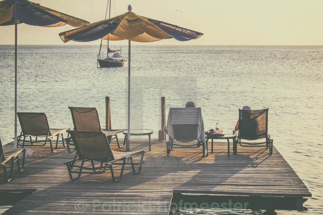 "A deck with a view" by Patricia Hofmeester - £12.40 "A deck with a view" stock image