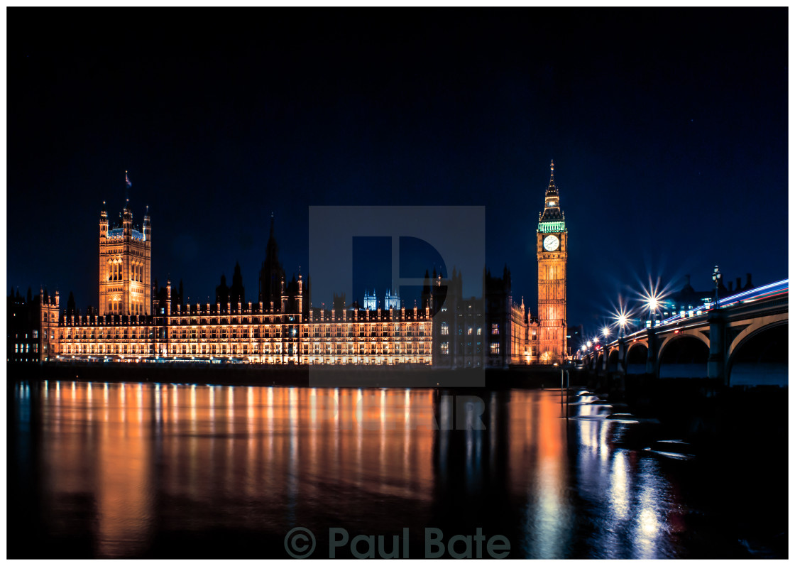 "Westminster by Night" stock image