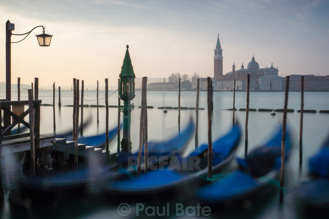 "Gondolas of Venice" by Paul Bate - $15.46 "Gondolas of Venice" stock image