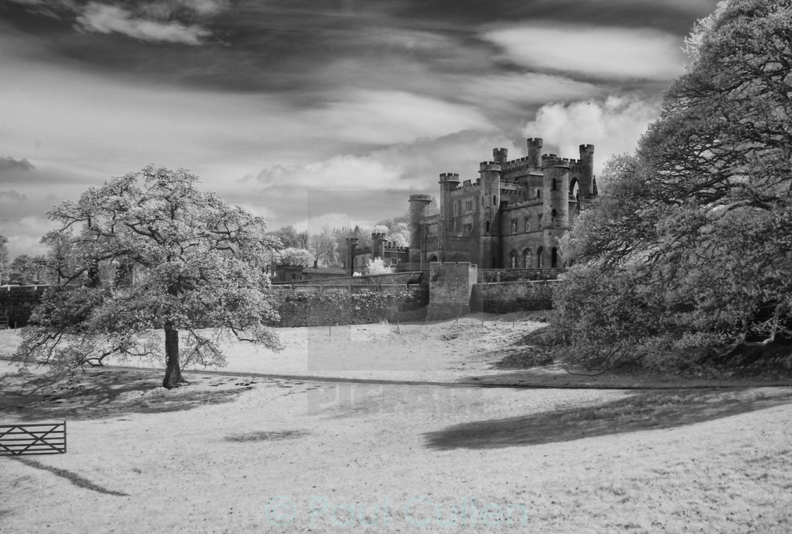 "Lowther Castle Monochrome 3" stock image