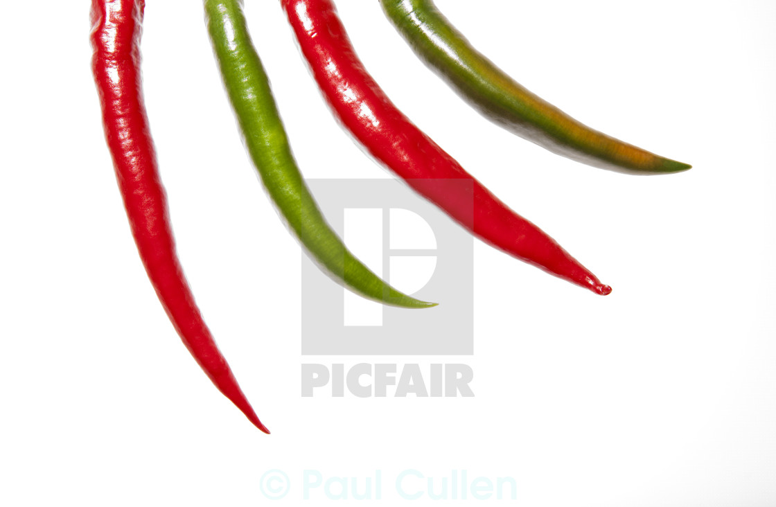 "Four peppers fingers" stock image