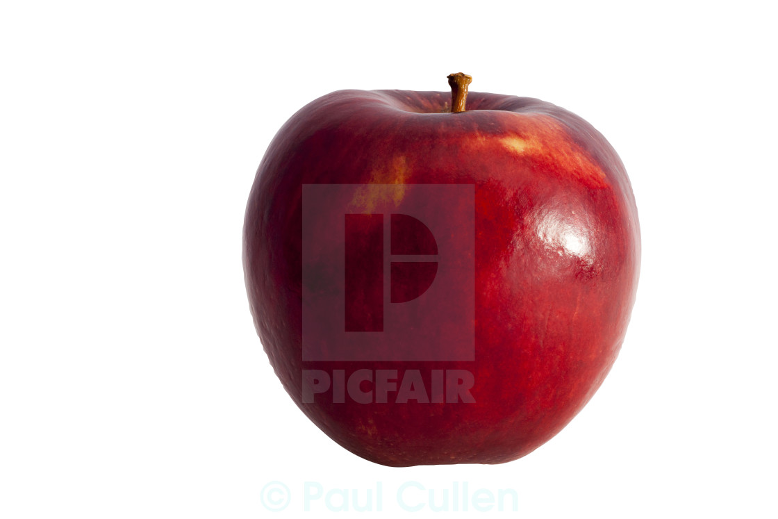 "Red apple side view" stock image