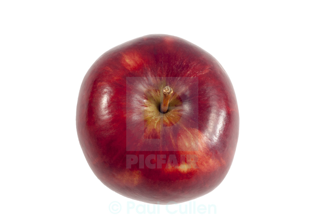 "Red apple top view" stock image