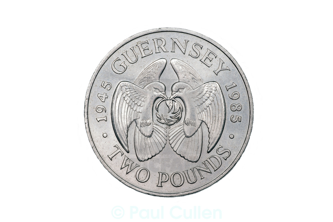 "Two pound coin from Guernsey" stock image