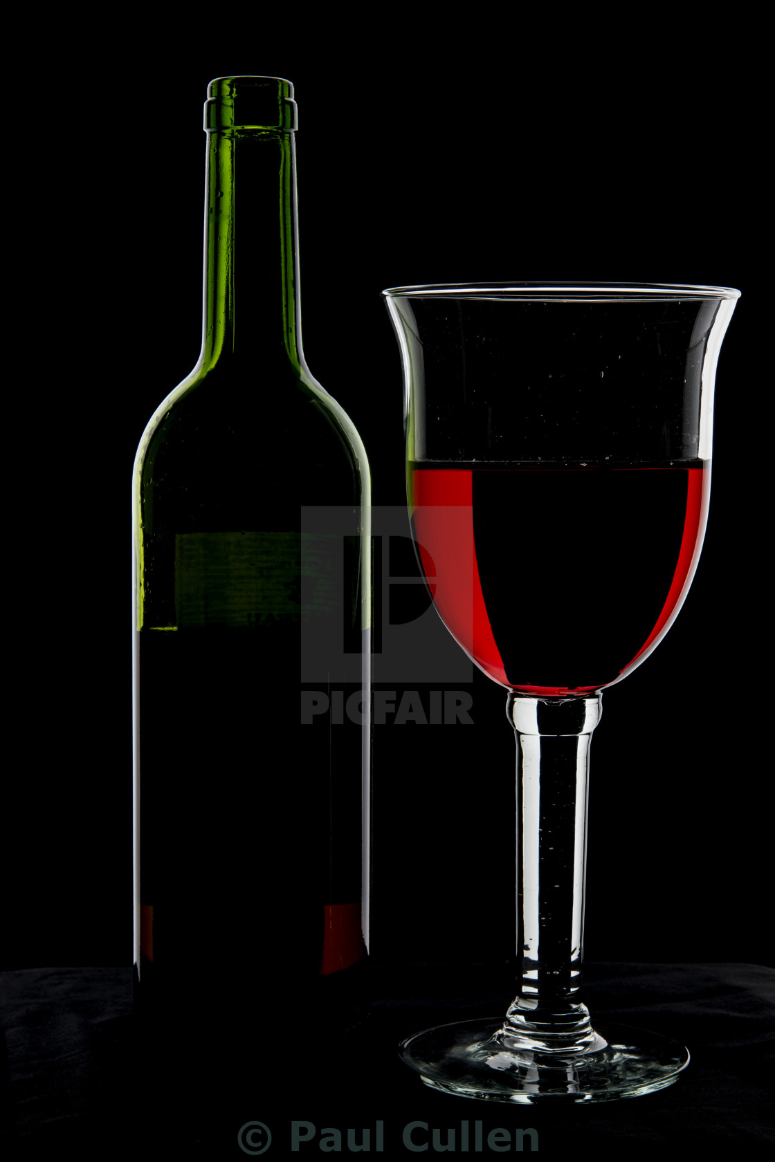 "Bottle and Glass." stock image