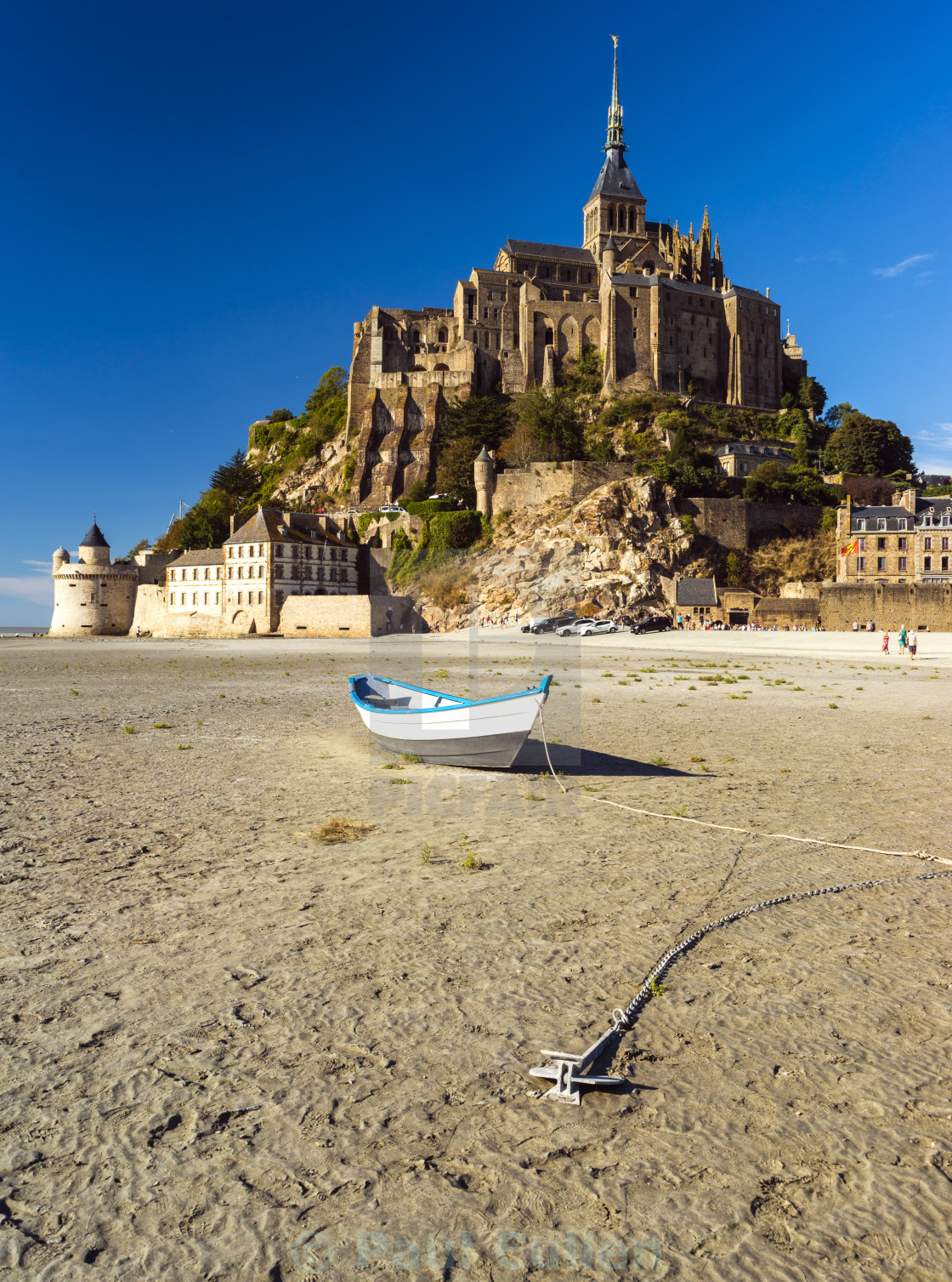 "Le Mont Saint-Michel at Low tide." stock image