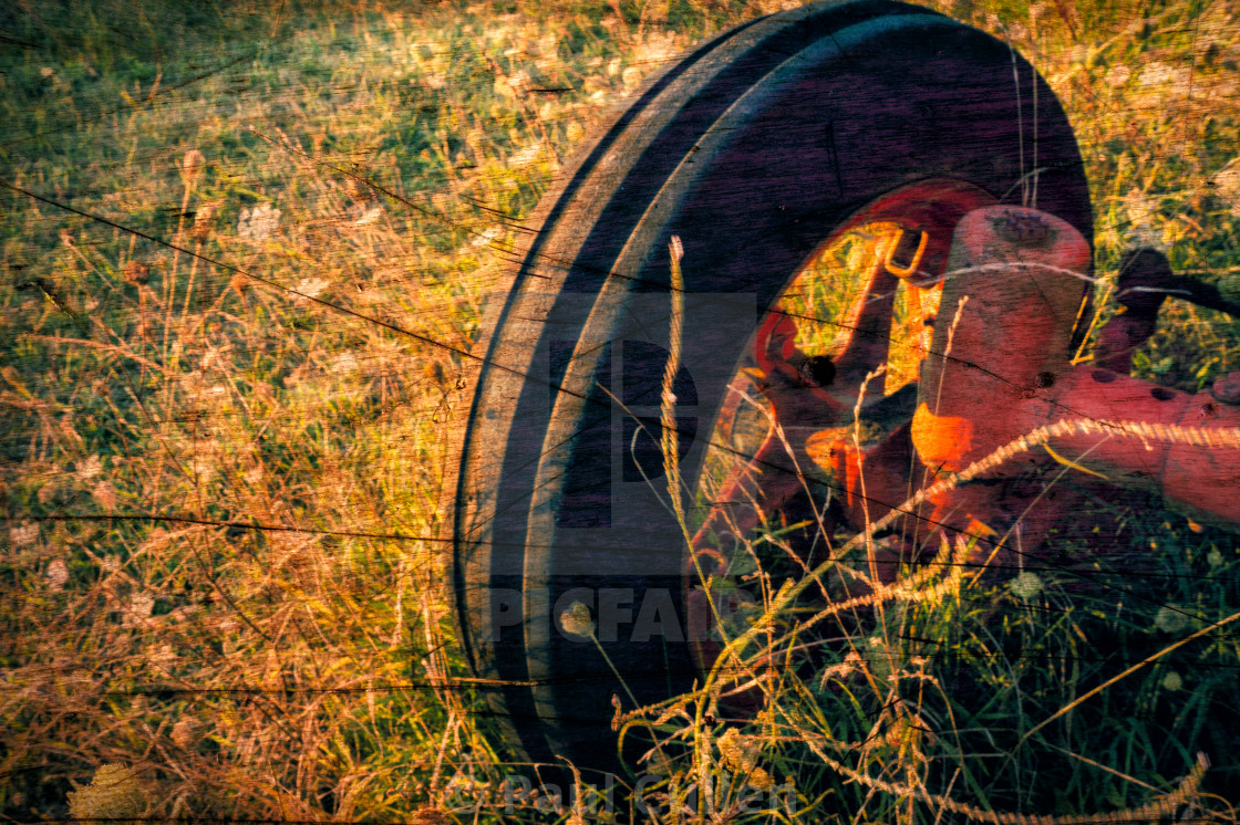 "Distressed old Tractor" stock image