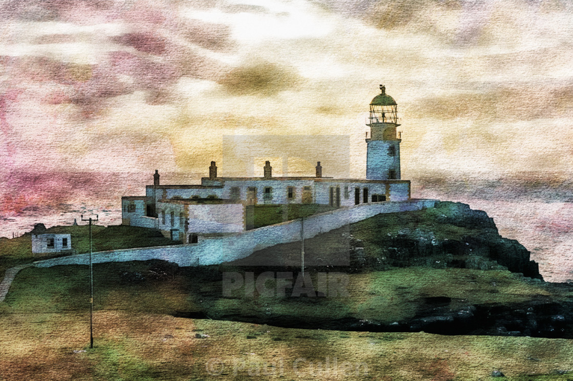 "Neist Point lighthouse." stock image