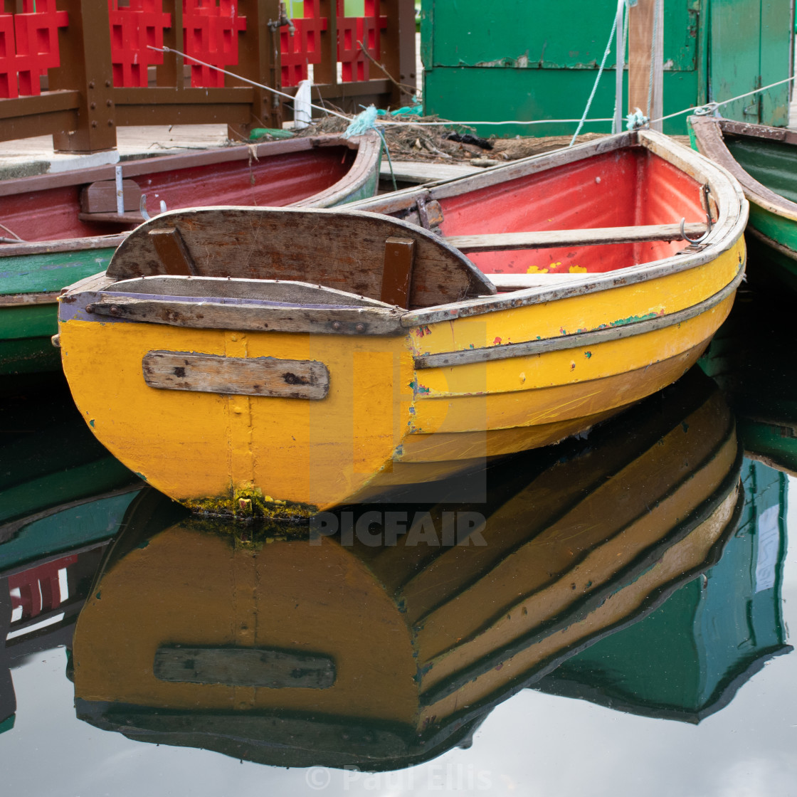 "Yellow Boat" stock image