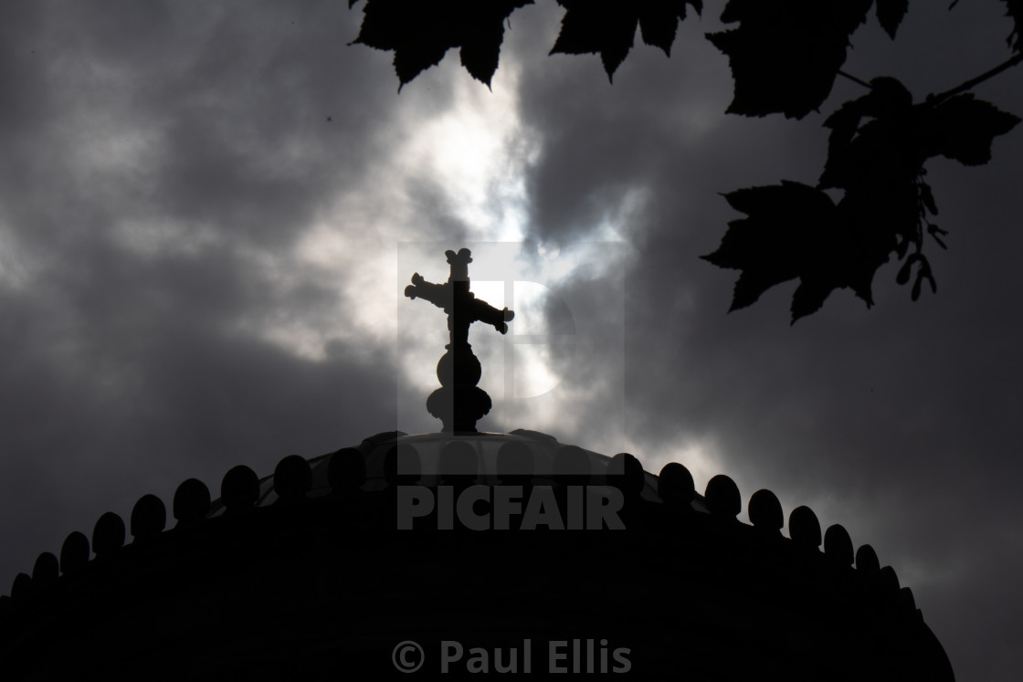 "Cross in the Sky" stock image