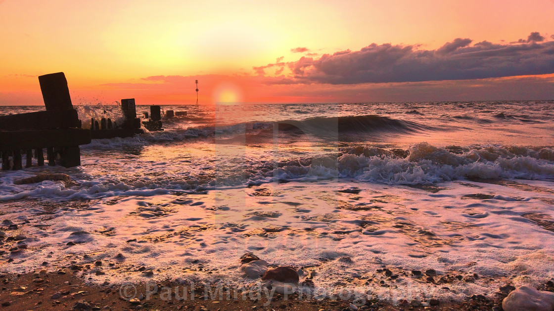 "Hunstanton Norfolk Sunset" by Paul Mindy Photography - £12.40 "Hunstanton Norfolk Sunset" stock image