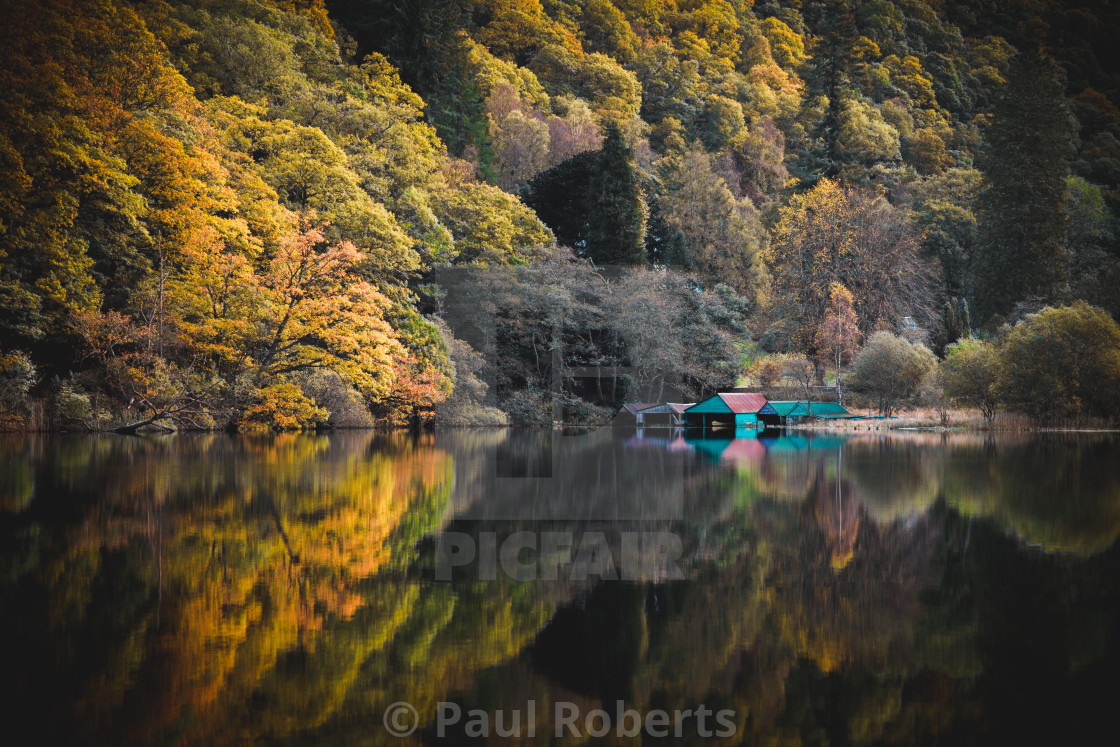 "Reflections on Loch Ard" stock image