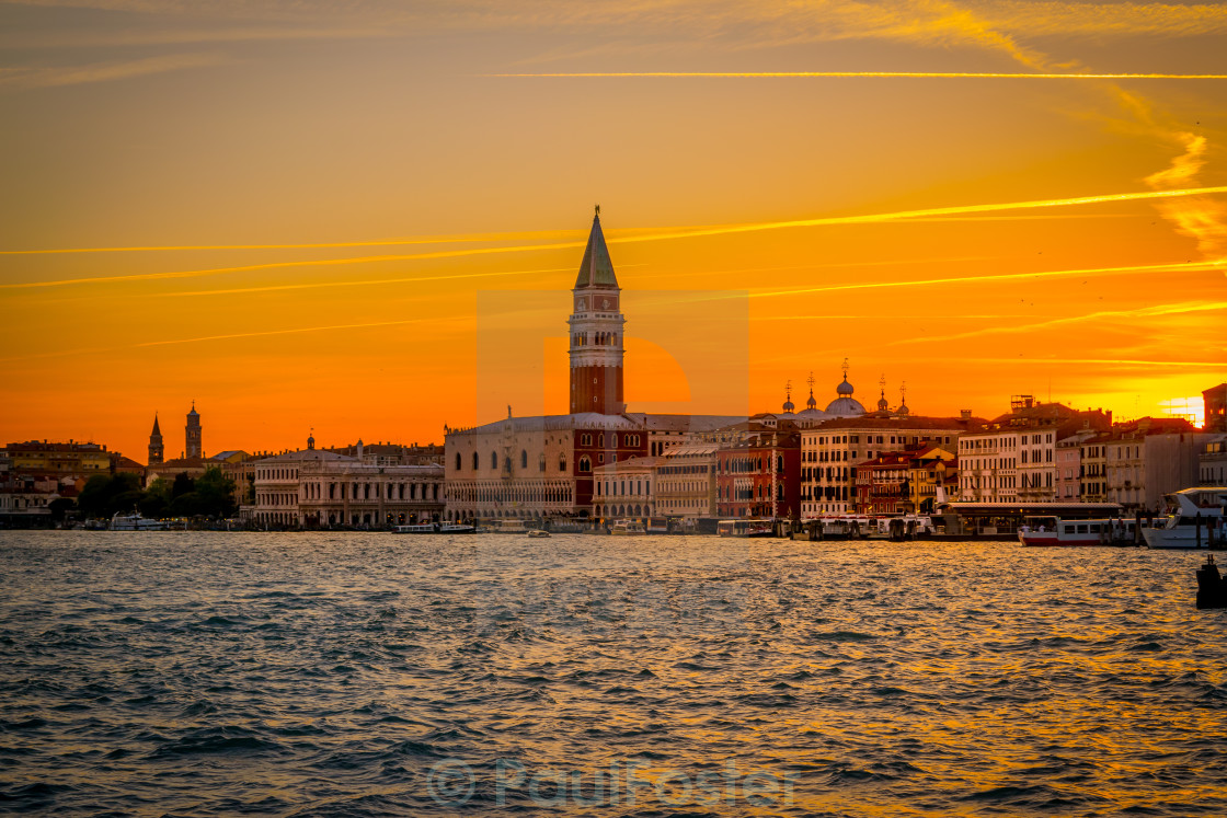 "venice sunset" stock image