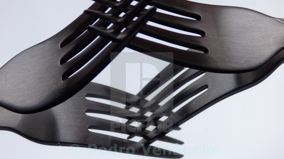 "Reflection fork" stock image