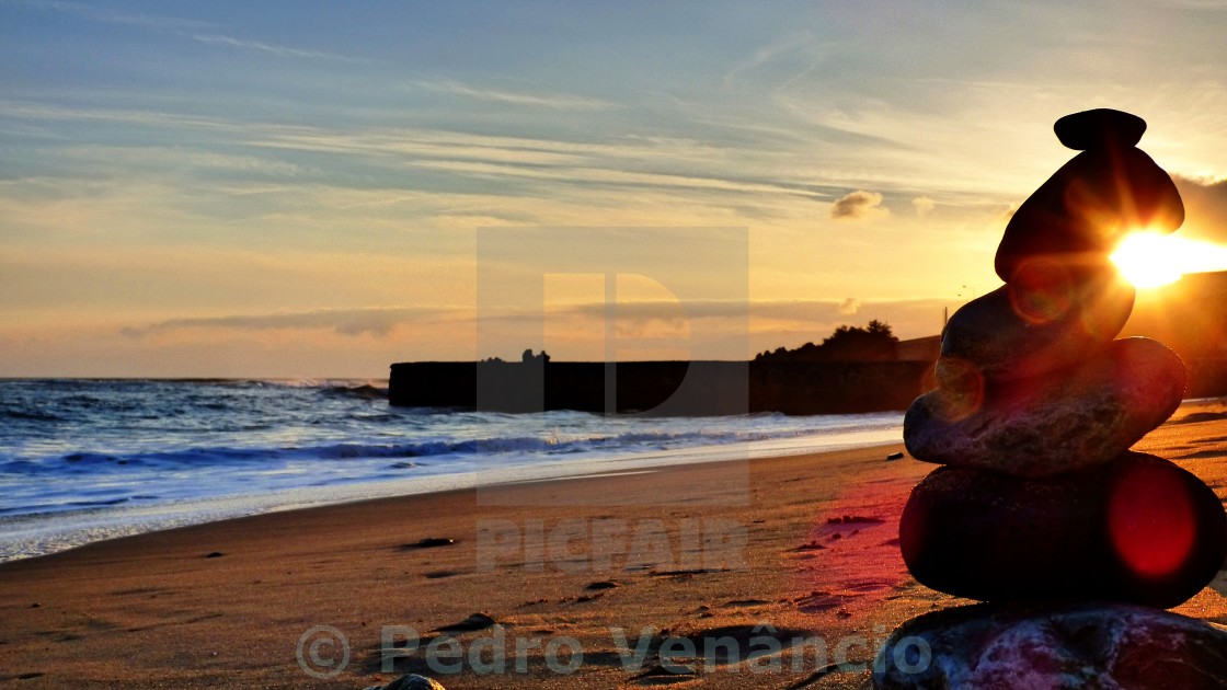 "Zen Rocks at the beach" stock image