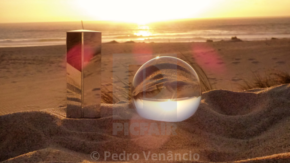 "10, number ten sunset on beach" stock image