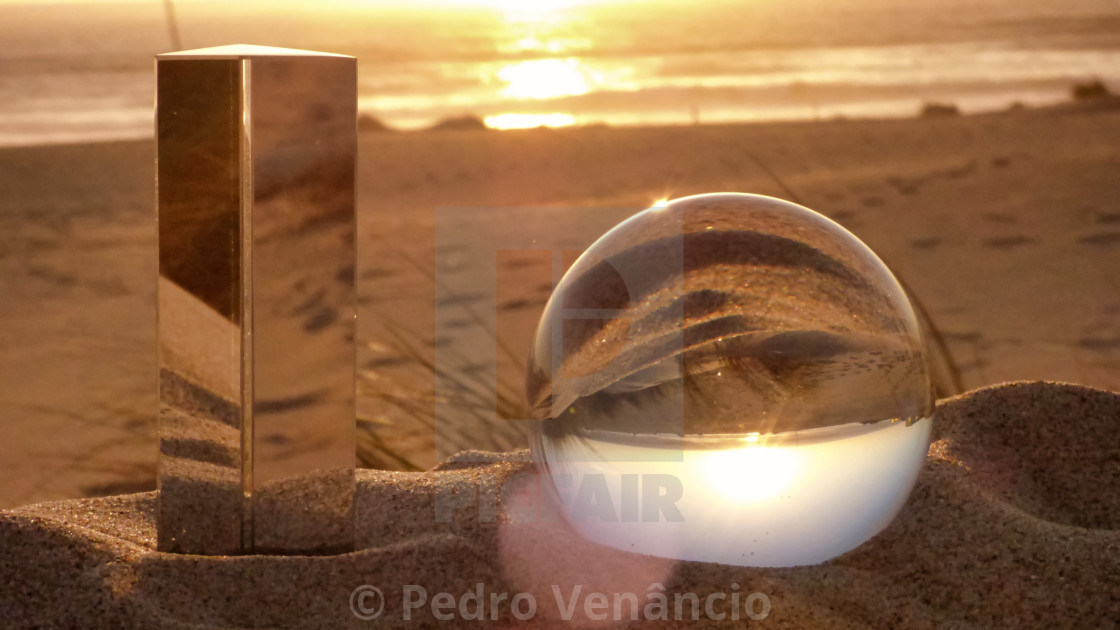 "10, number ten sunset on beach" stock image