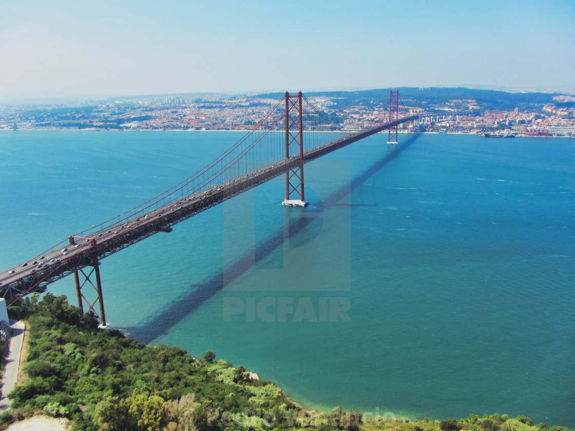 "Bridge 25 april Lisbon Portugal" stock image