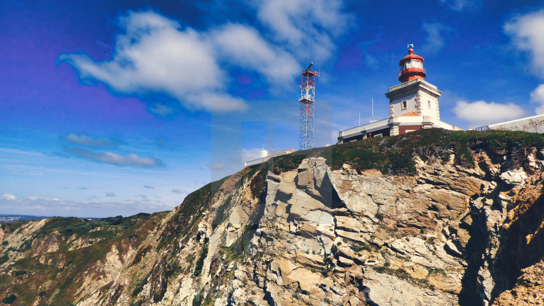 "Portugal Cabo da Roca -Cape Rock the western most point of Europe" stock image