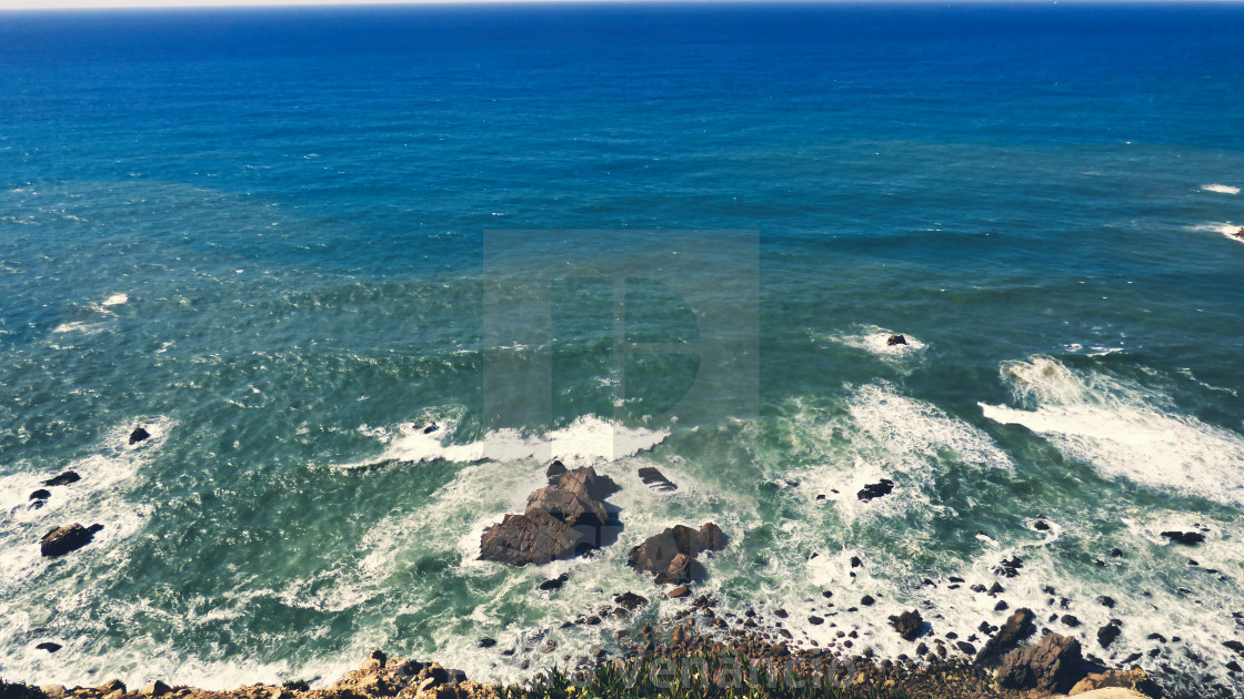 "Portugal Cabo da Roca -Cape Rock the western most point of Europe" stock image