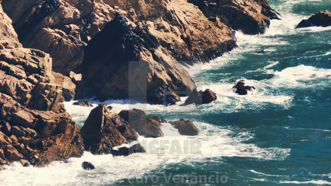 "Portugal Cabo da Roca -Cape Rock the western most point of Europe" stock image