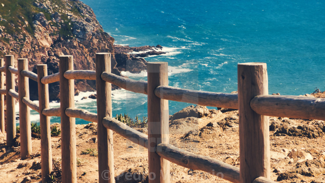 "Portugal Cabo da Roca -Cape Rock the western most point of Europe" stock image