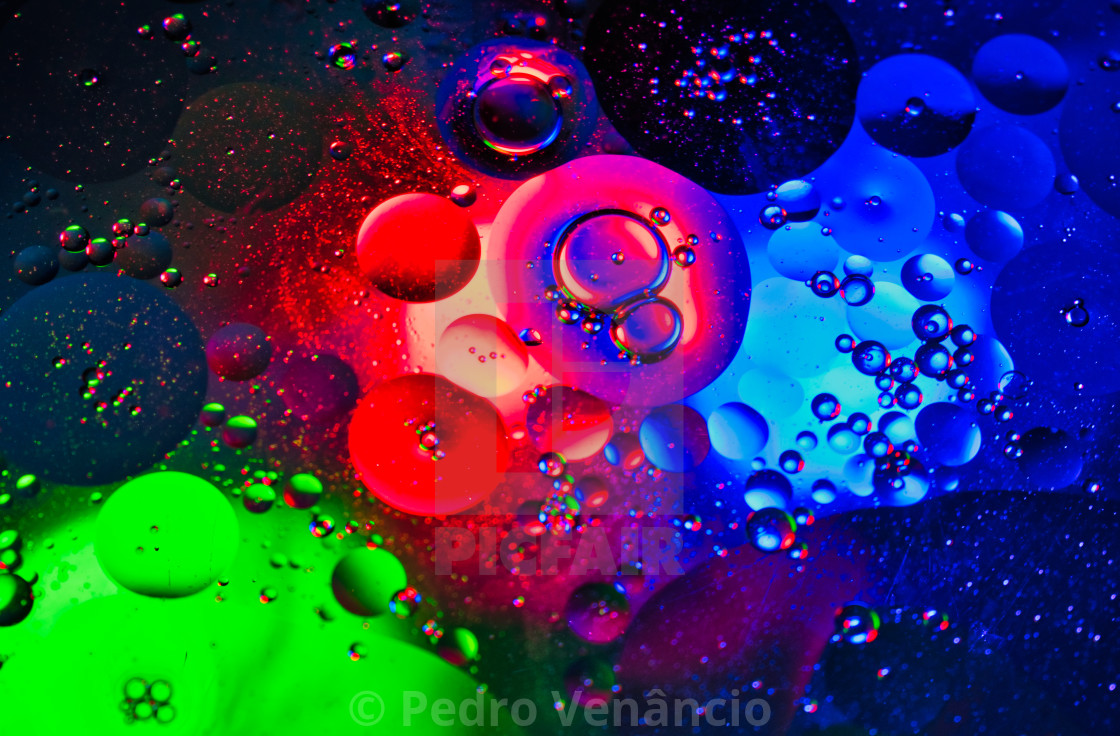 "Oil Bubbles With BackLight Multi-Color" stock image