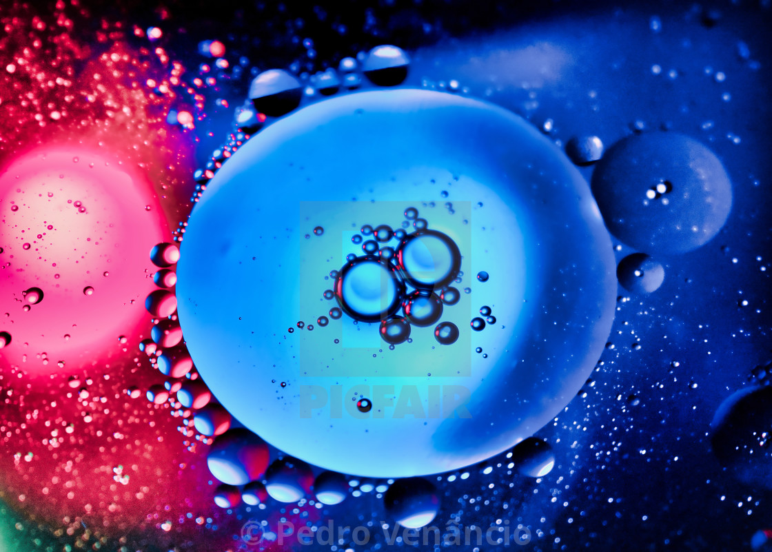 "Oil Bubbles With BackLight Multi-Color" stock image