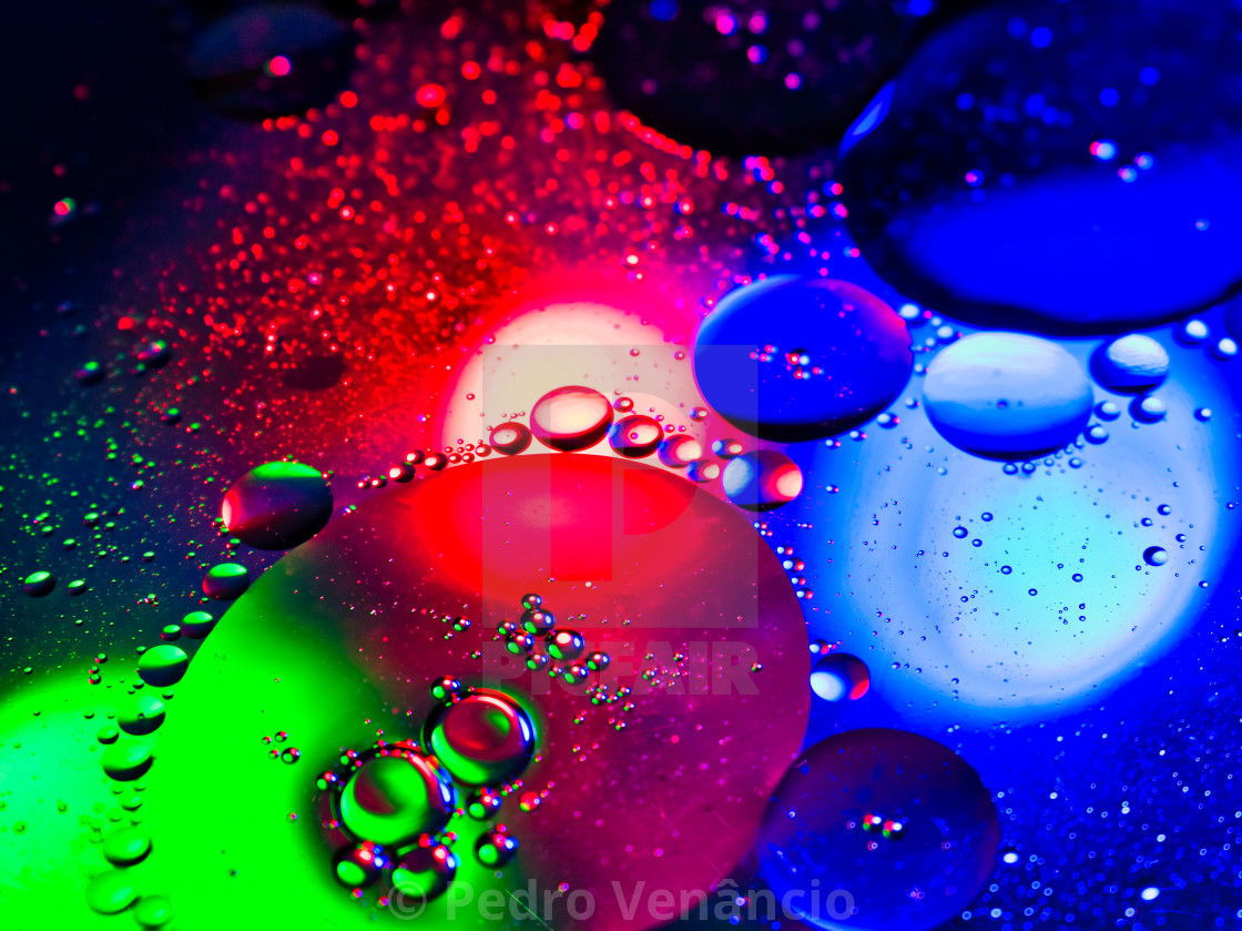 "Oil Bubbles With BackLight Multi-Color" stock image