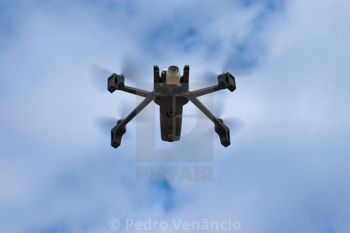 "DRONE PARROT ANAFI FLYING" stock image