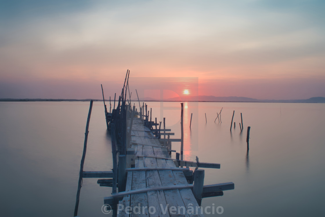 "The Carrasqueira Comporta Palafitic Pier Portugal" stock image