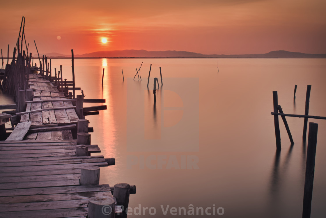 "The Carrasqueira Comporta Palafitic Pier Portugal" stock image