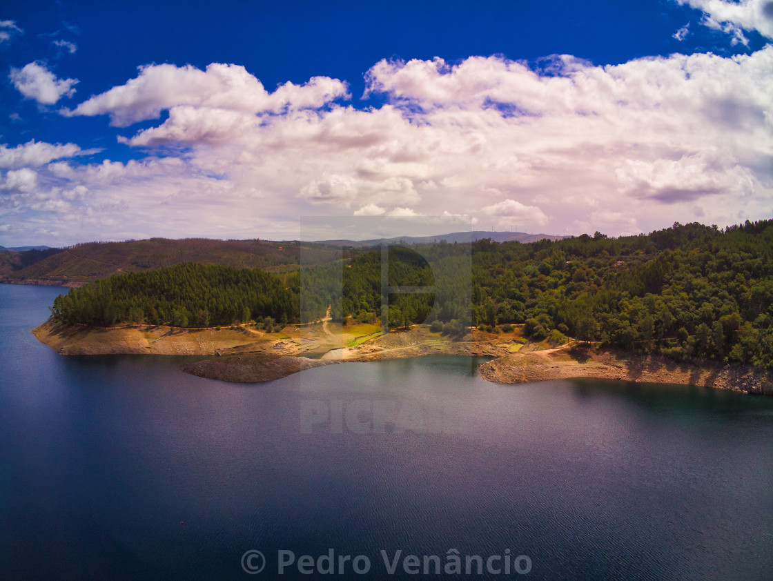 "Aerial Lake View From Above" stock image