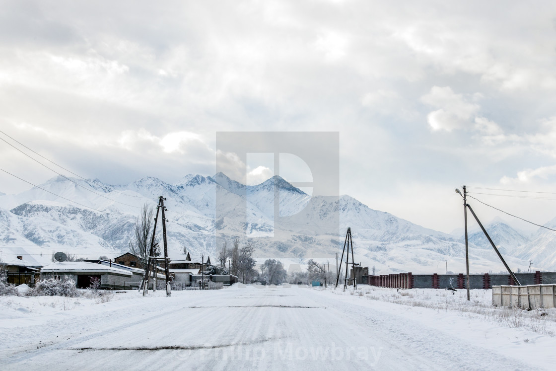 "Kyrgyzstan Landscape" by Philip Mowbray - $12.31 "Kyrgyzstan Landscape" stock image