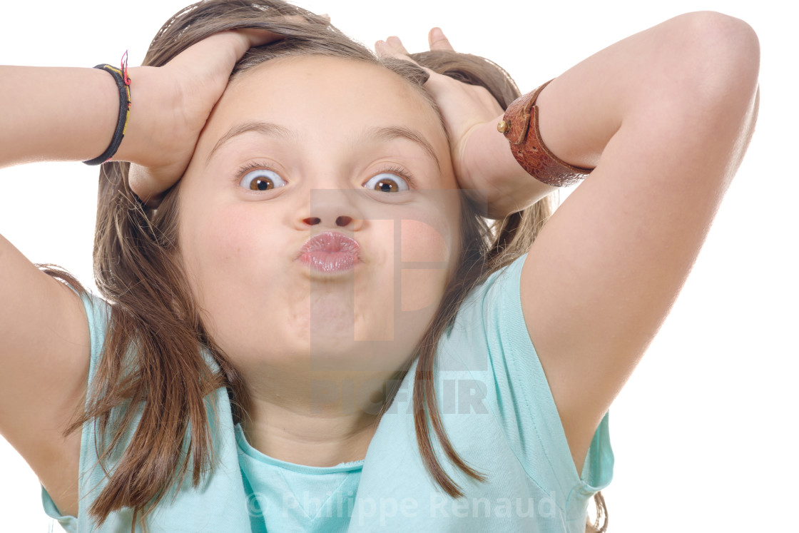 pre-teen girl make funny faces, isolated on white - License, download or print for £ | Photos | Picfair pre-teen girl make funny faces, isolated on white - License, download or print for £ | Photos | Picfair