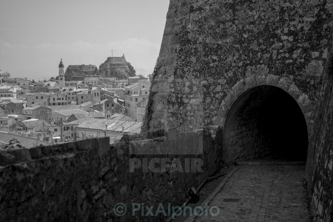 "Corfu Old Town" stock image