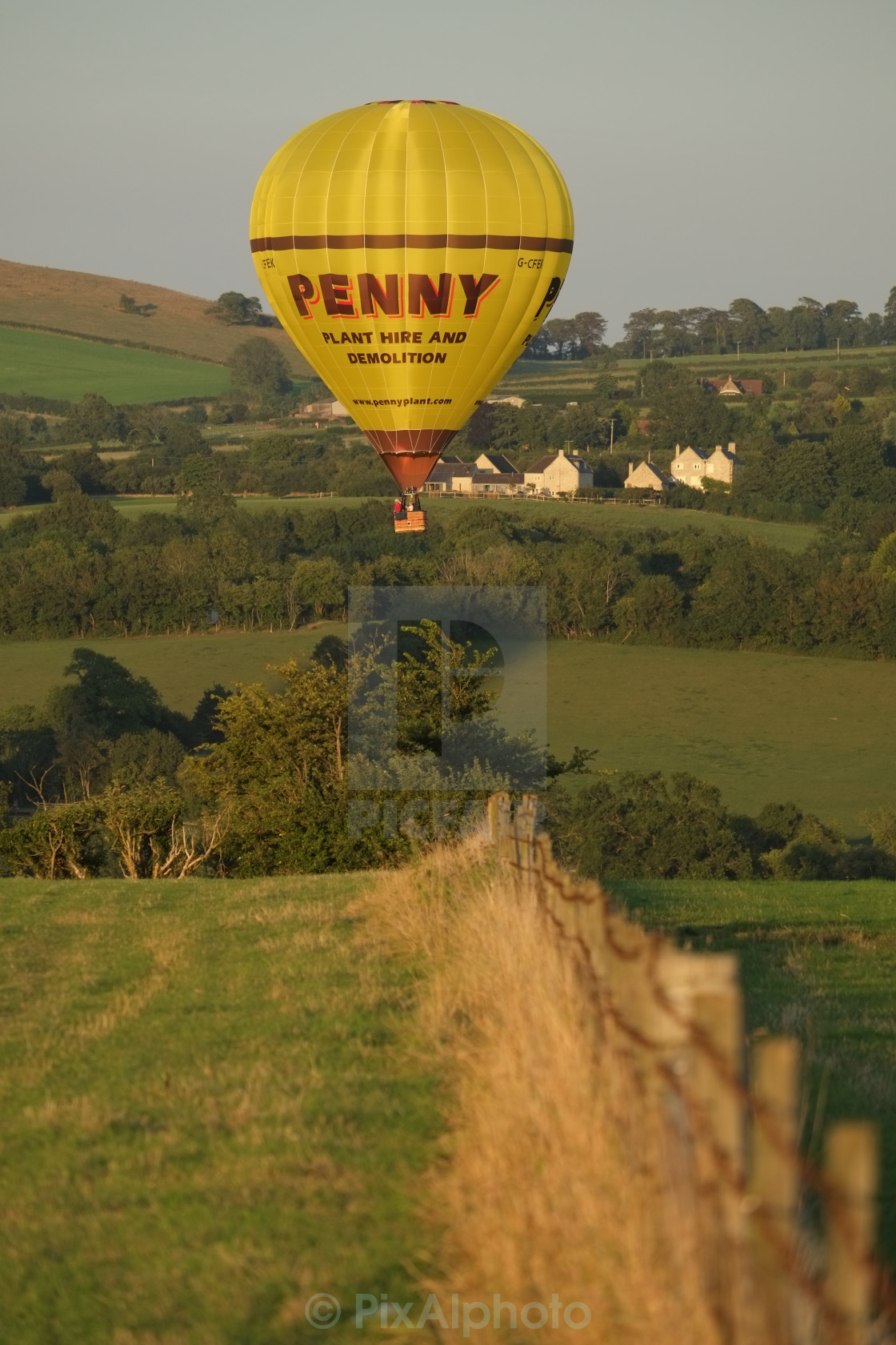 "Balloon Above Oldland" stock image