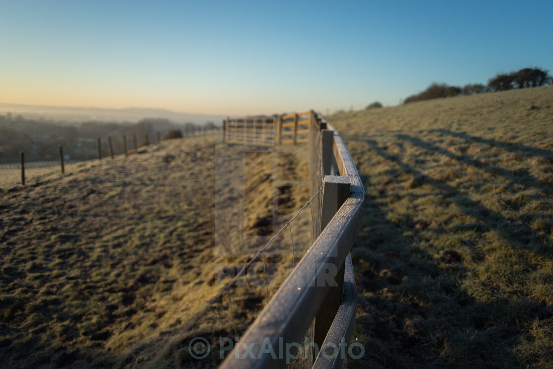 "Along The Fence Post" stock image