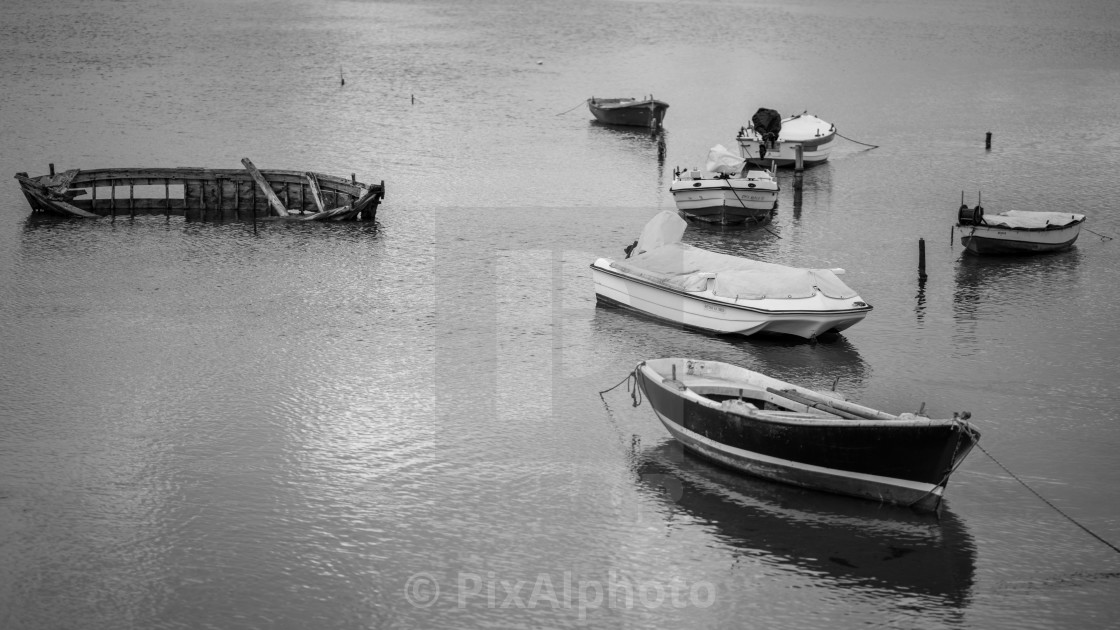 "Boats In The Lagoon" stock image