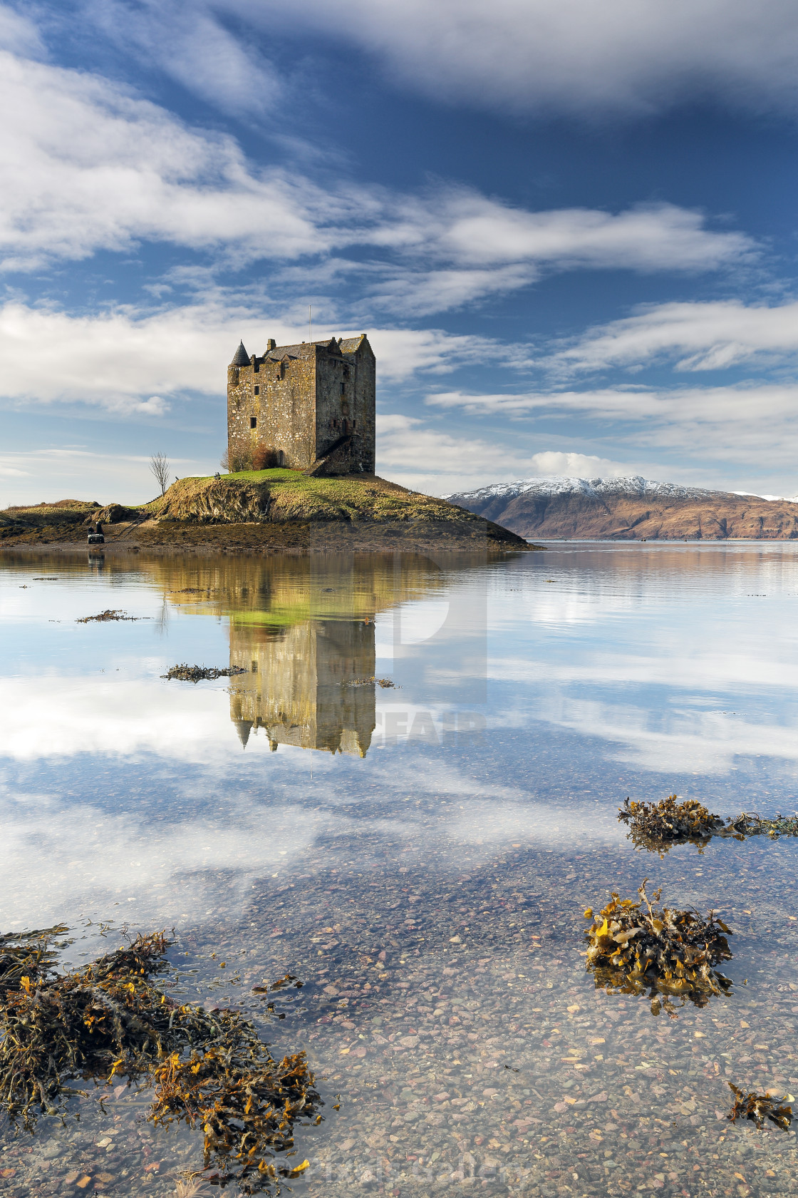 "Castle Stalker Reflection" by Pixels Gallery - £49.60 "Castle Stalker Reflection" stock image
