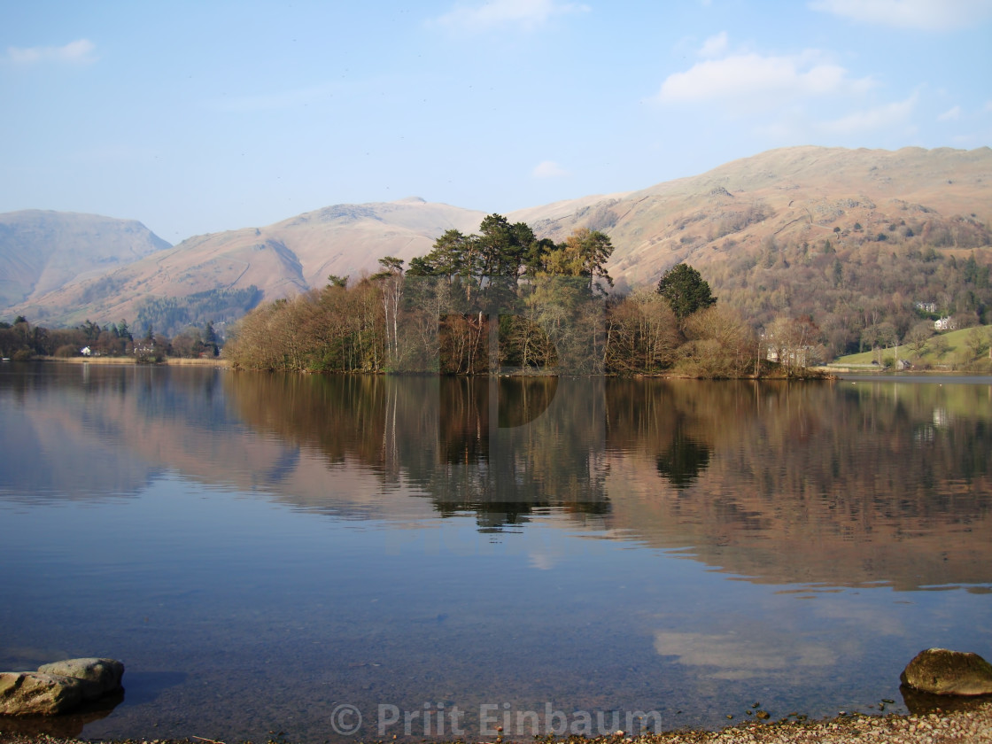 "A view across Lake Grasmere" stock image